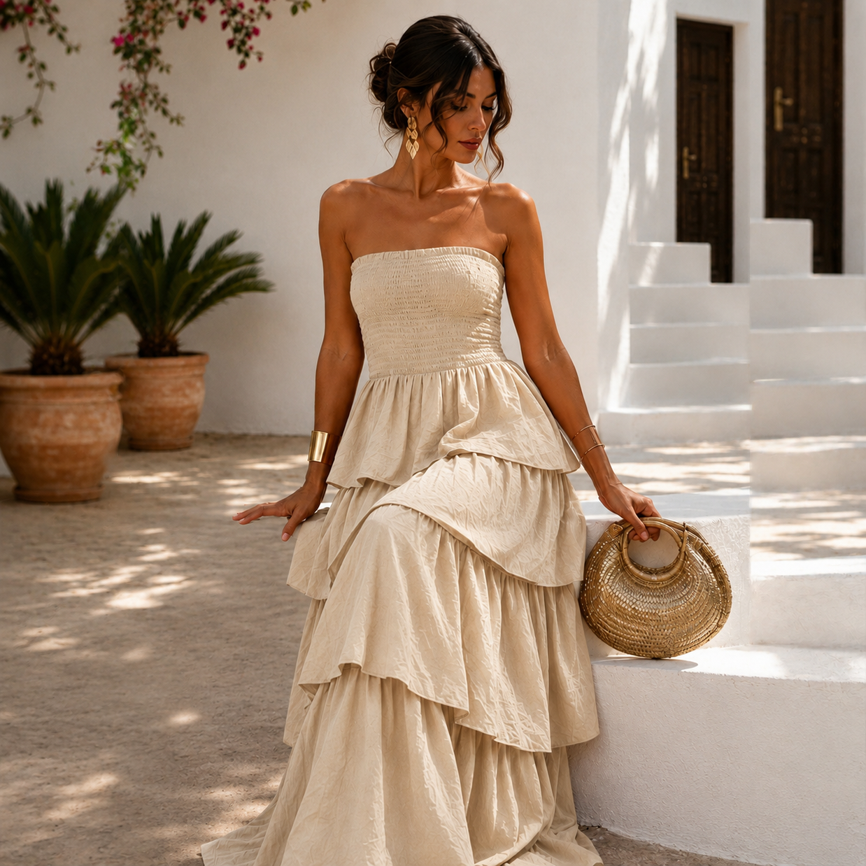 Vestido Candela Beige
