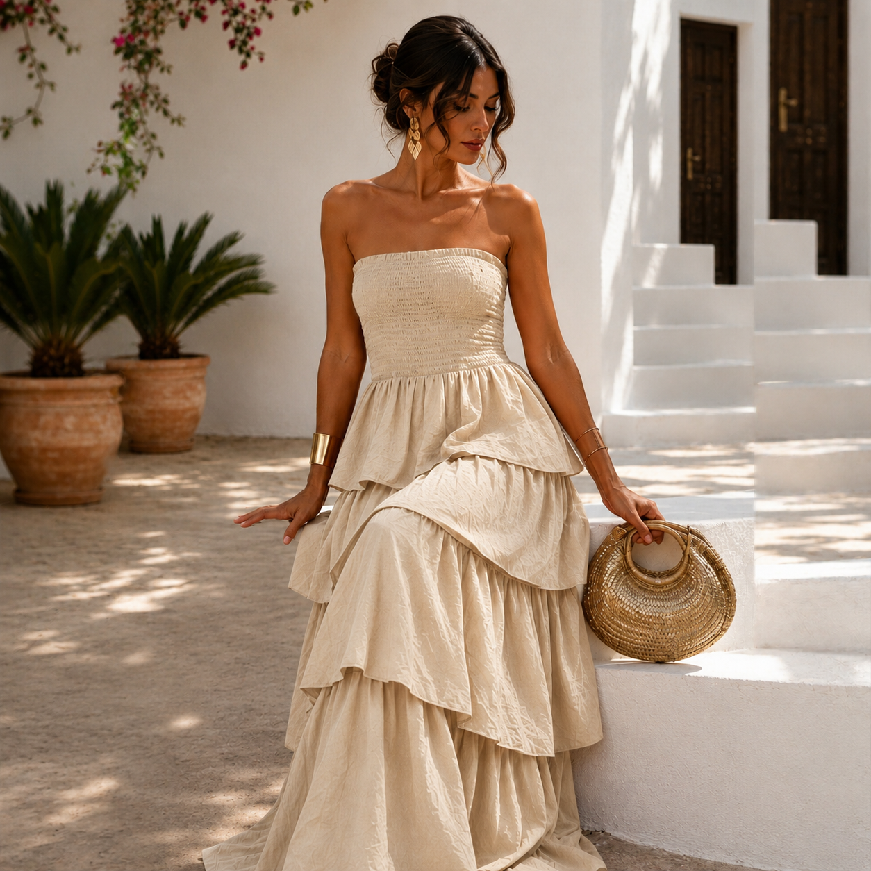Vestido Candela Beige