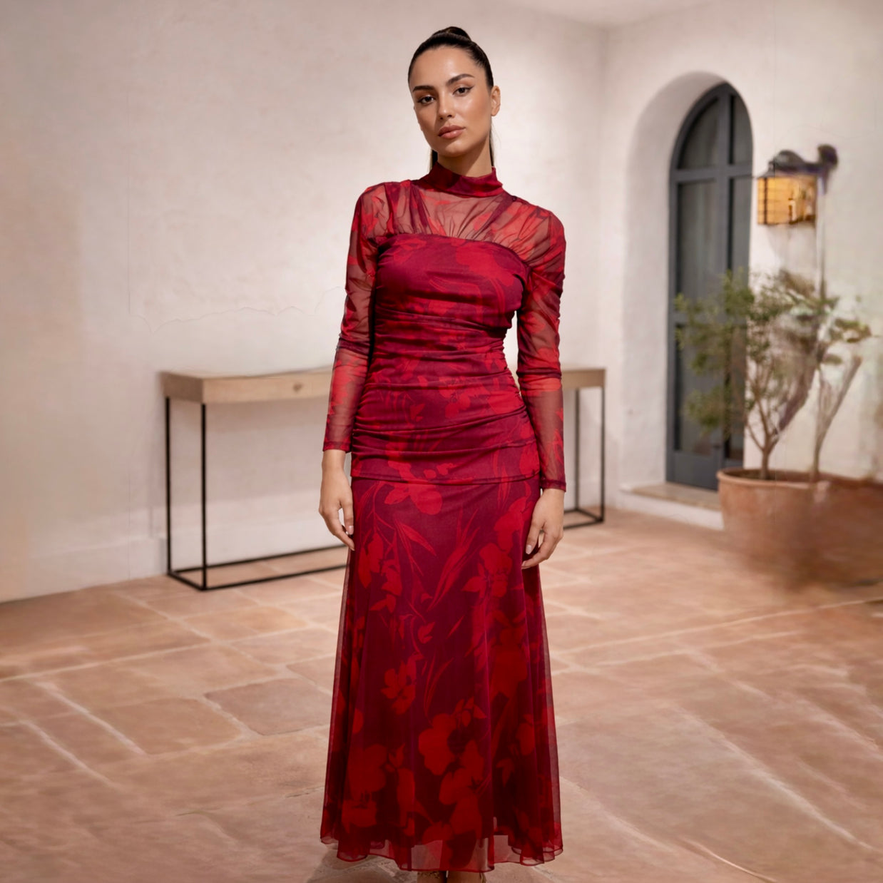 Vestido Meye Burdeos