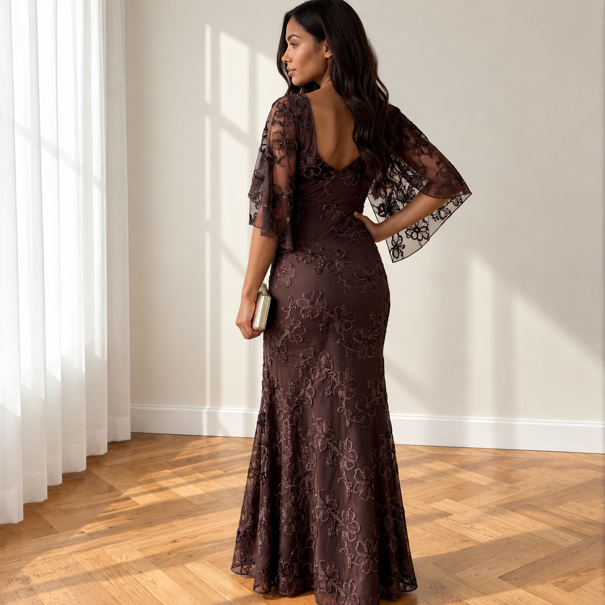 Vestido Parsida marrón