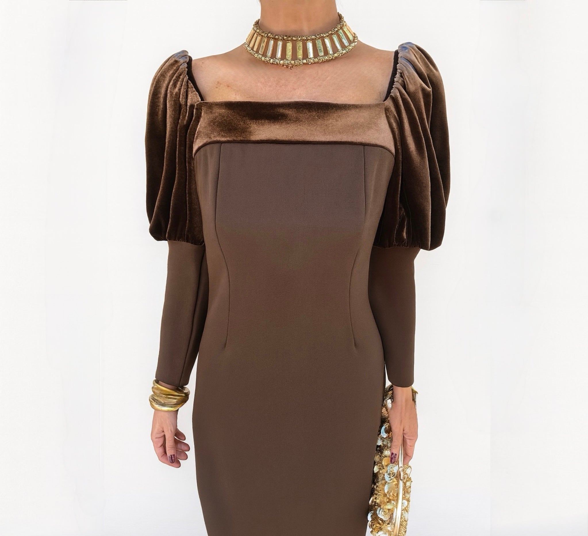 Vestido Elvira Marrón