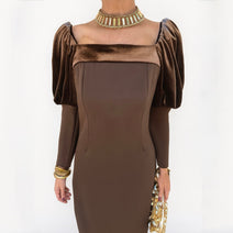 Vestido Elvira Marrón