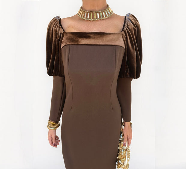 Vestido Elvira Marrón