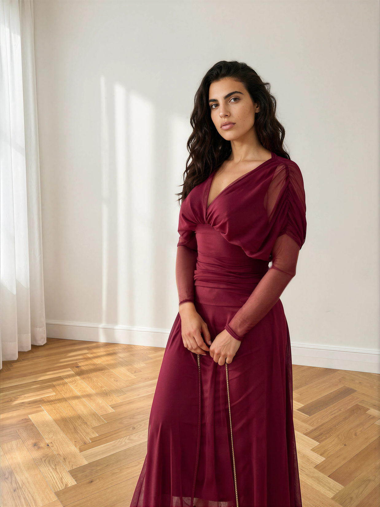 Vestido Talía Rojo Vino
