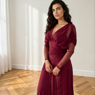 Vestido Talía Rojo Vino