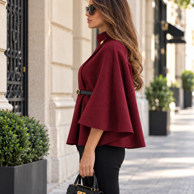 Chaqueta Capa Vega Burdeos