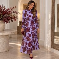Vestido Mercedes Lila&Burdeos