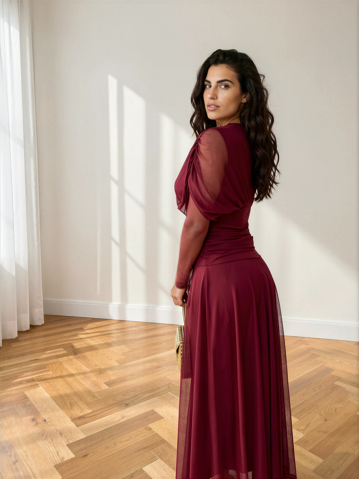 Vestido Talía Rojo Vino