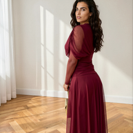 Vestido Talía Rojo Vino