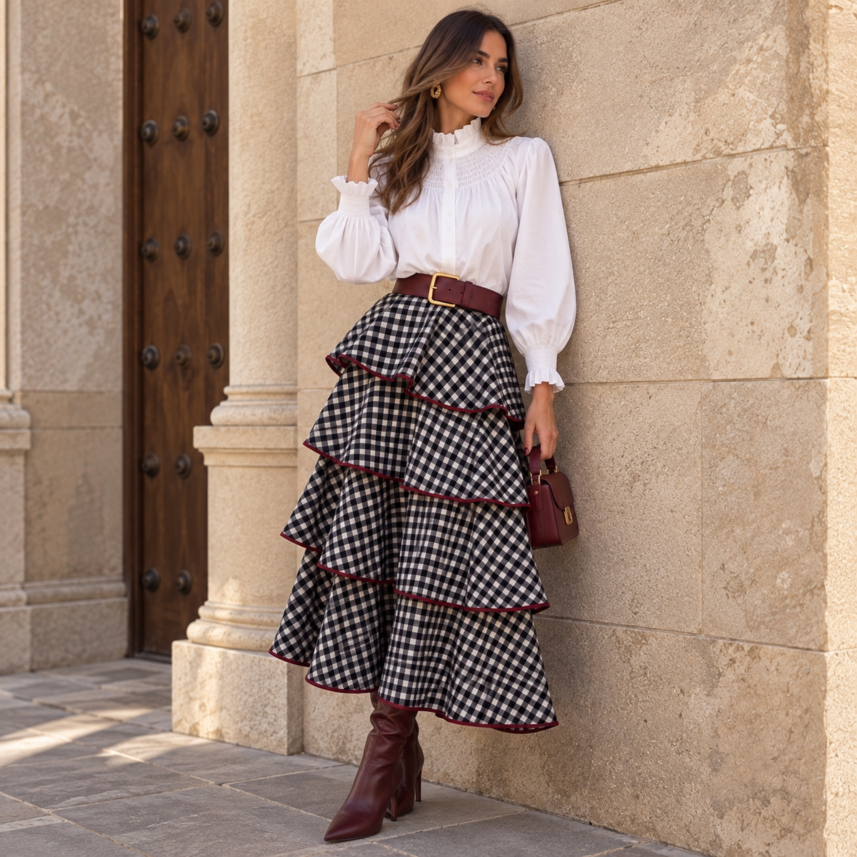 Falda Verona Blanco&negro
