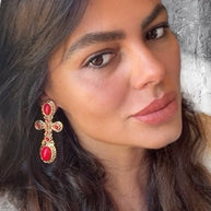 Pendientes de cruces Mariola Rojos