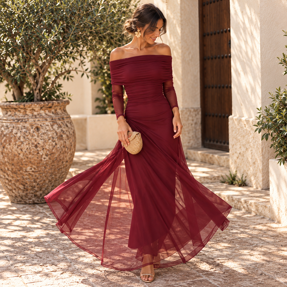 Vestido Teresa Burdeos