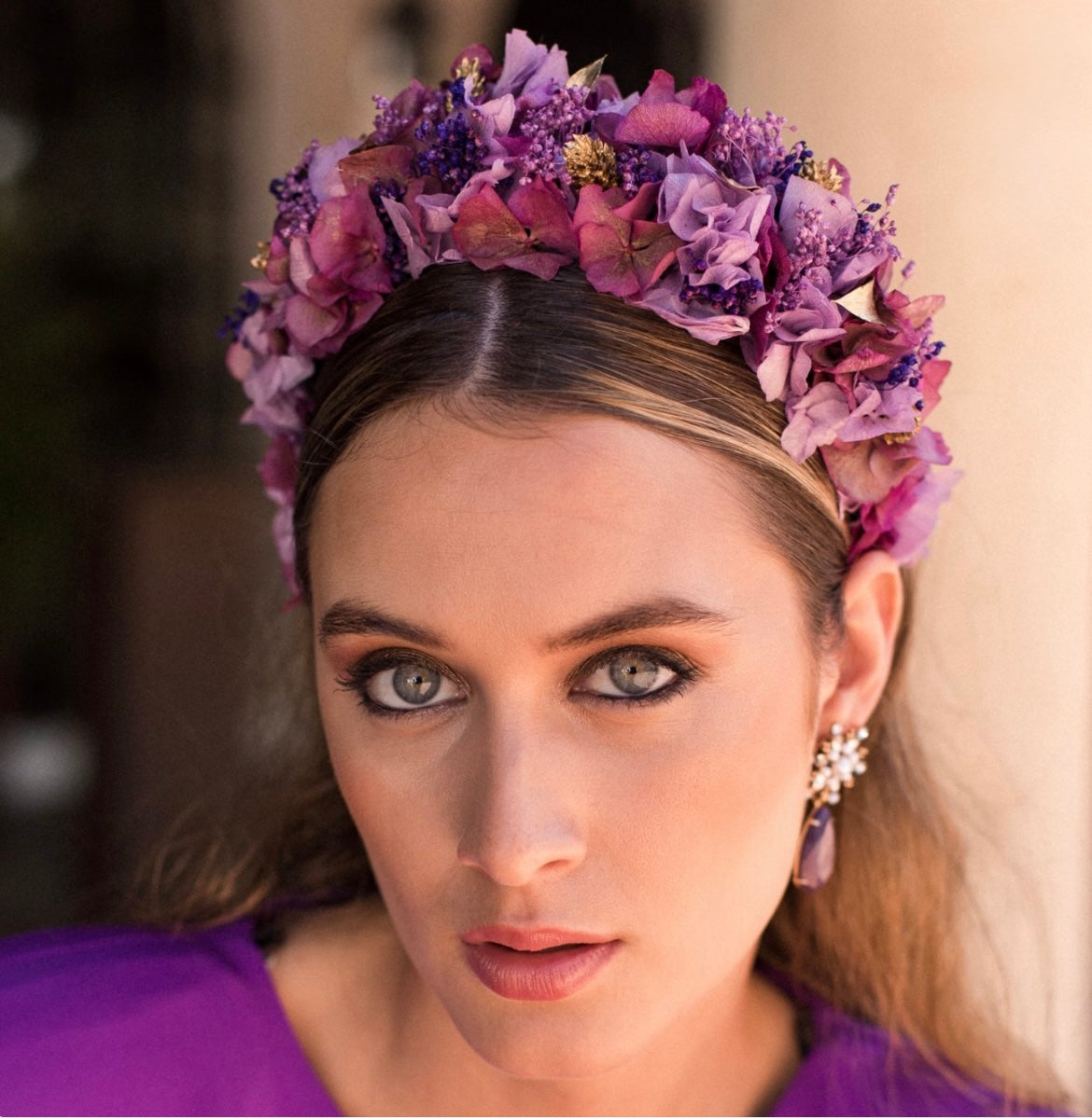 Diadema de flores Camille buganvilla