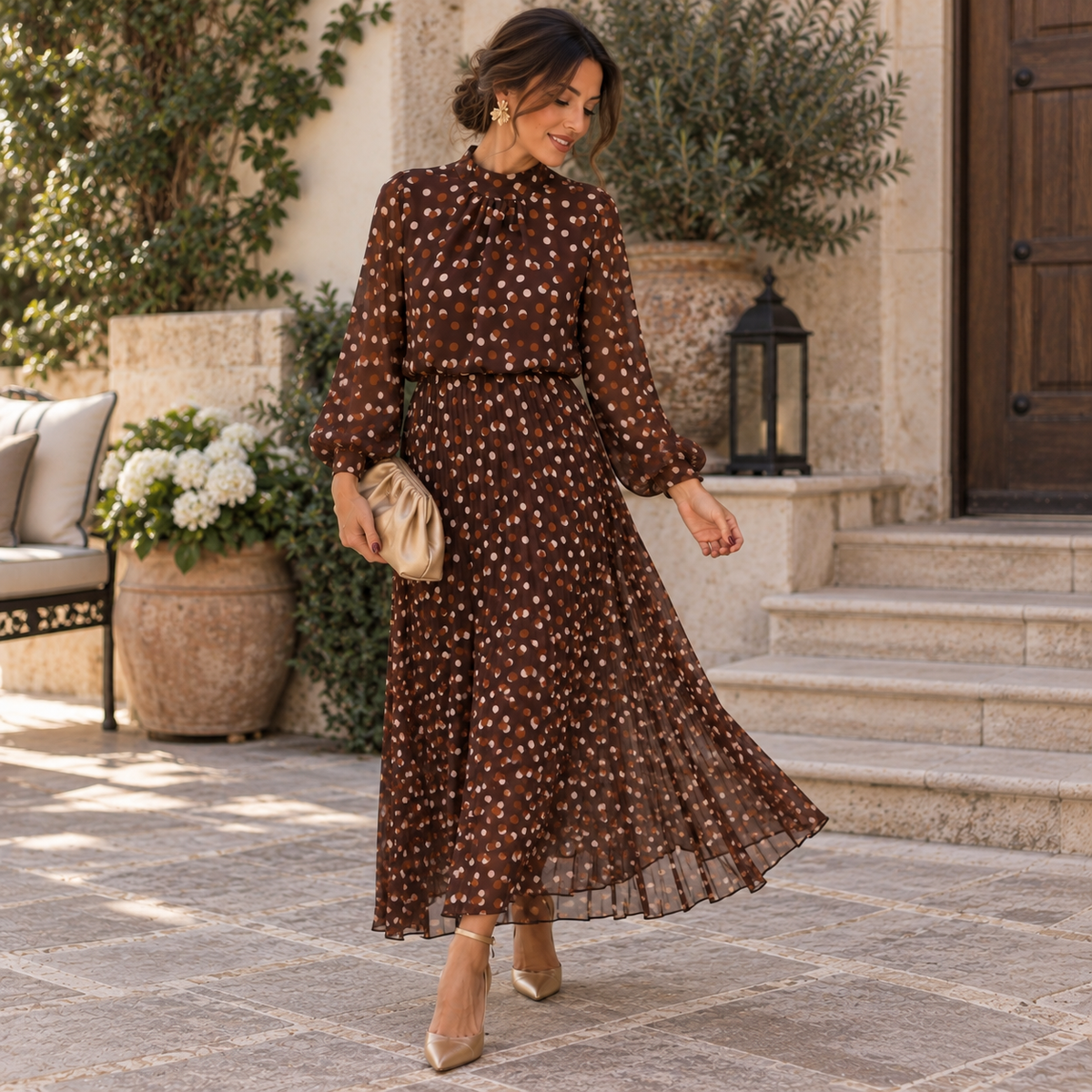 Vestido Miriam Marrón