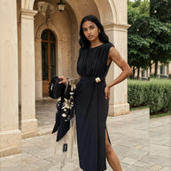 Vestido Lourdes / primavera Negro