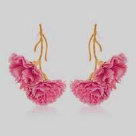 Pendientes Claveles rosas