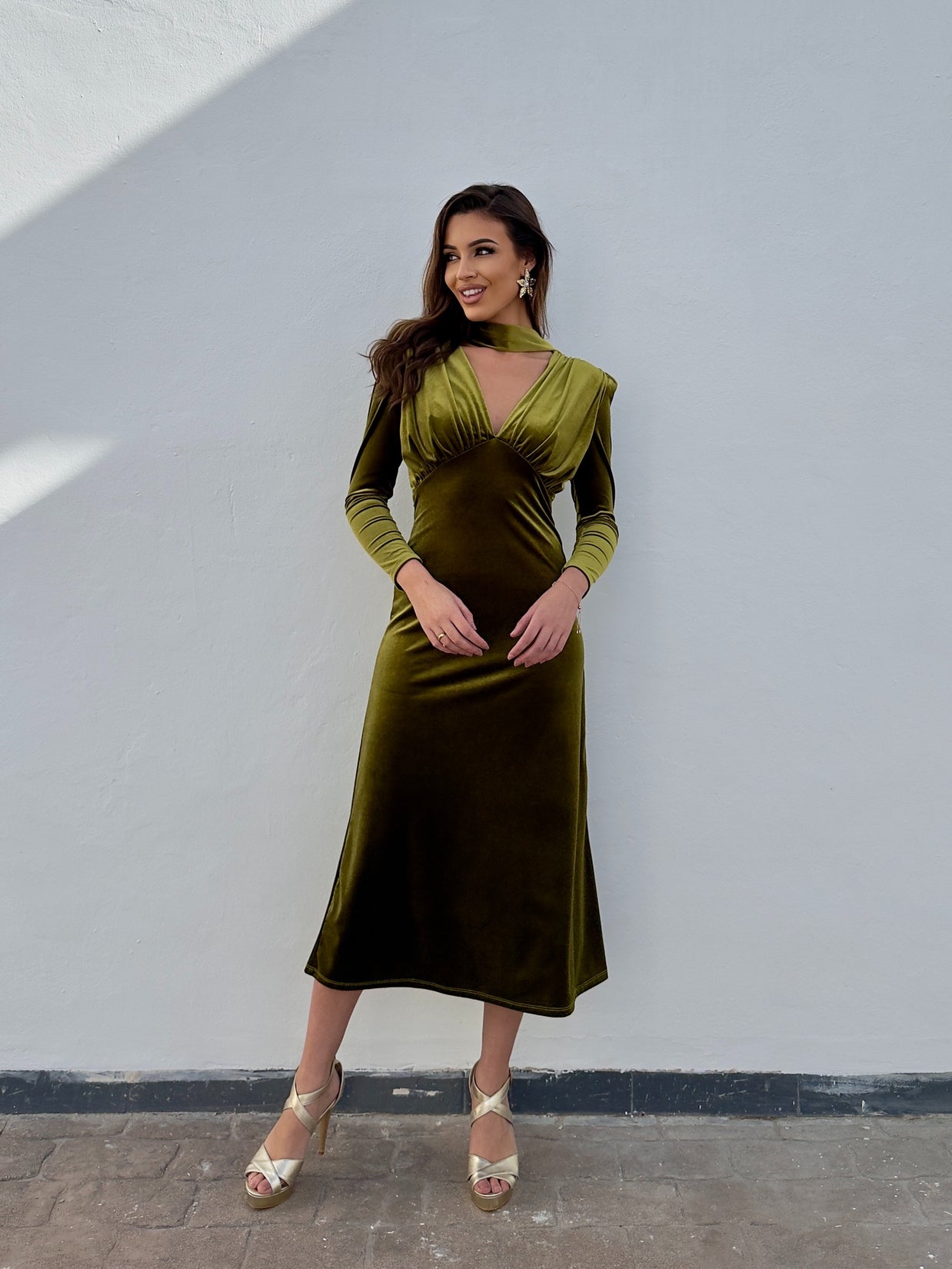 Vestido Nizar pistacho