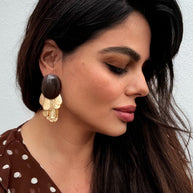 Pendientes Jara marrón