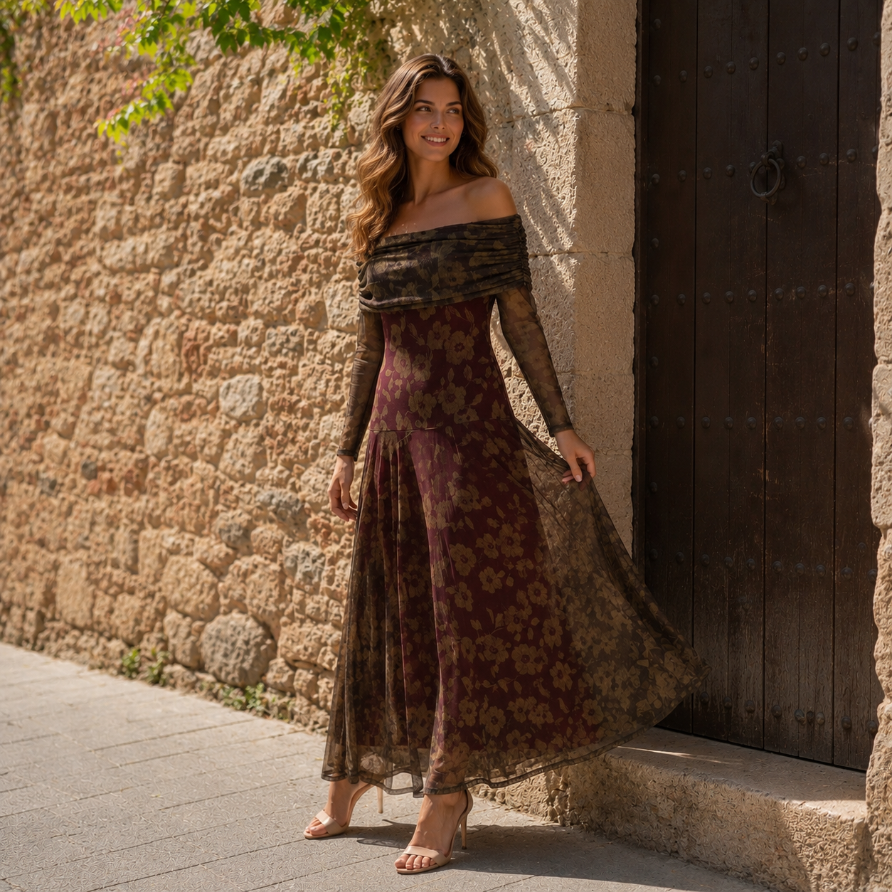 Vestido Catrina vino