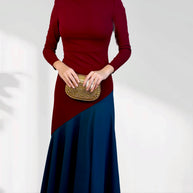 Vestido Clarisa Azul / Burdeos