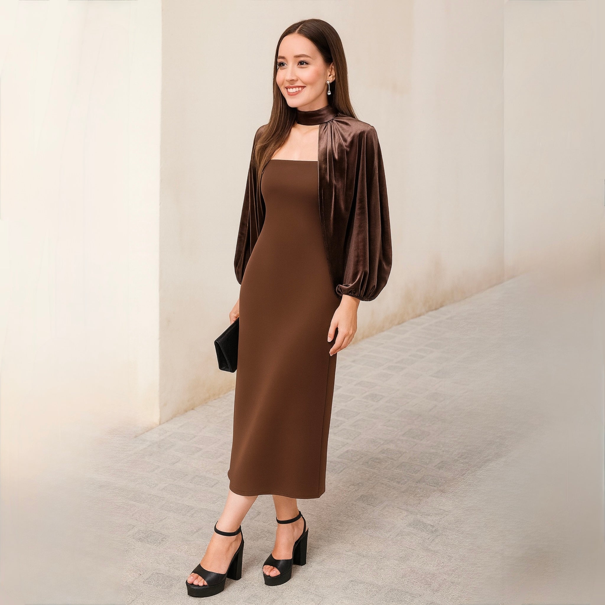 Vestido Simoneta Marrón