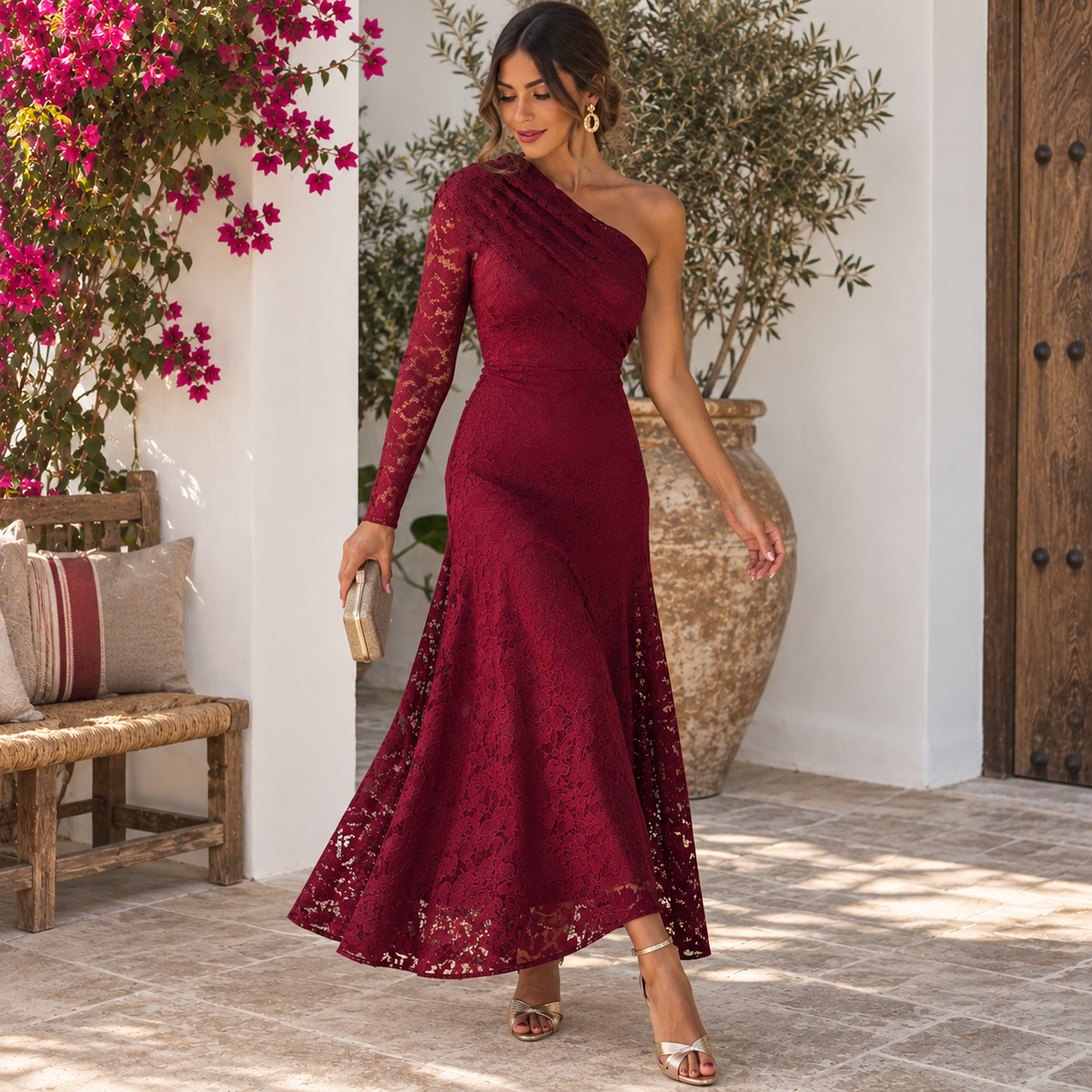 Vestido Eleonora Burdeos