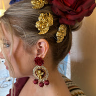 Pendientes Nekane Burdeos