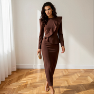 Vestido Allegra Marrón