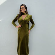Vestido Nizar pistacho