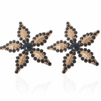 Pendientes Estrella Perla negros