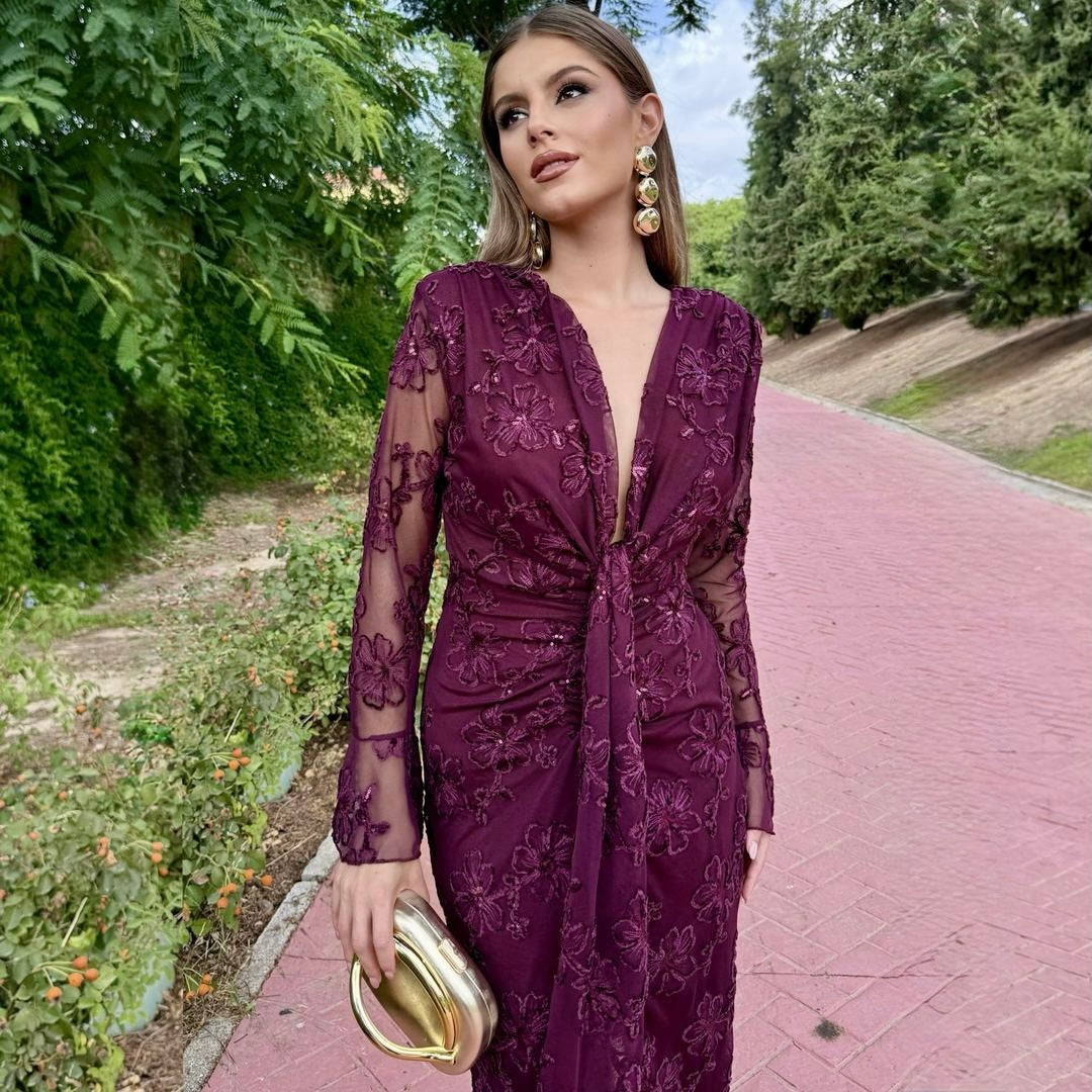 Vestido Dafne Burdeos
