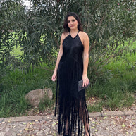 Vestido Laiya Flecos