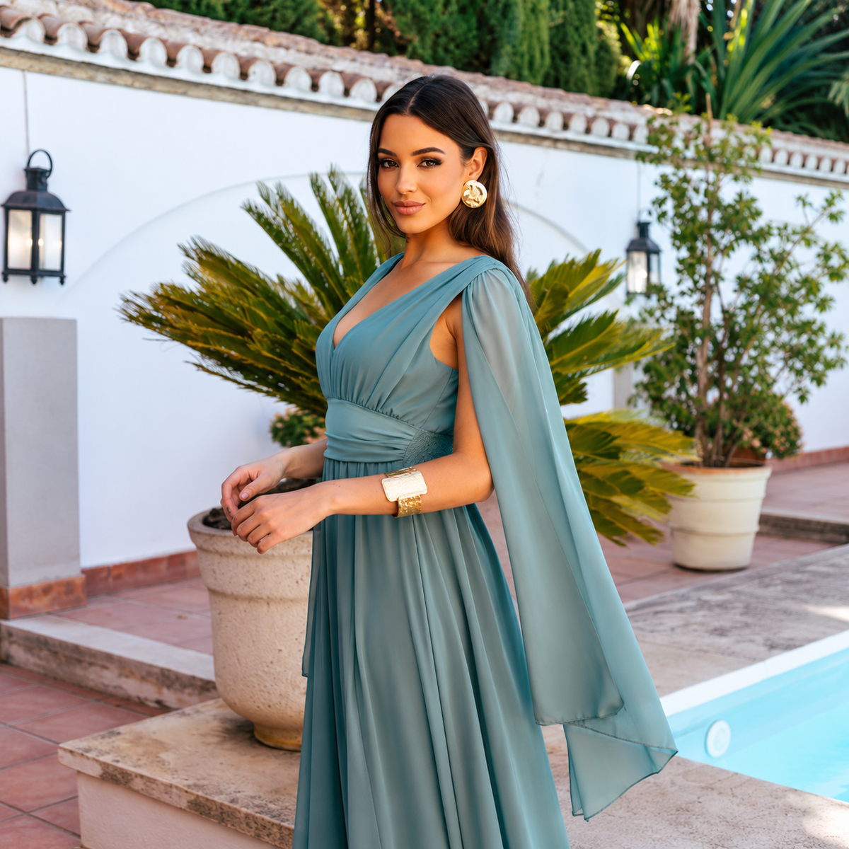 Vestido Telma Agua Marina