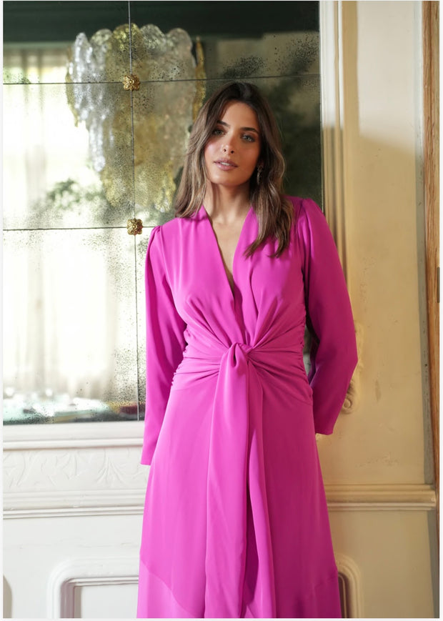 Vestido Jakie dune midi capa lazada