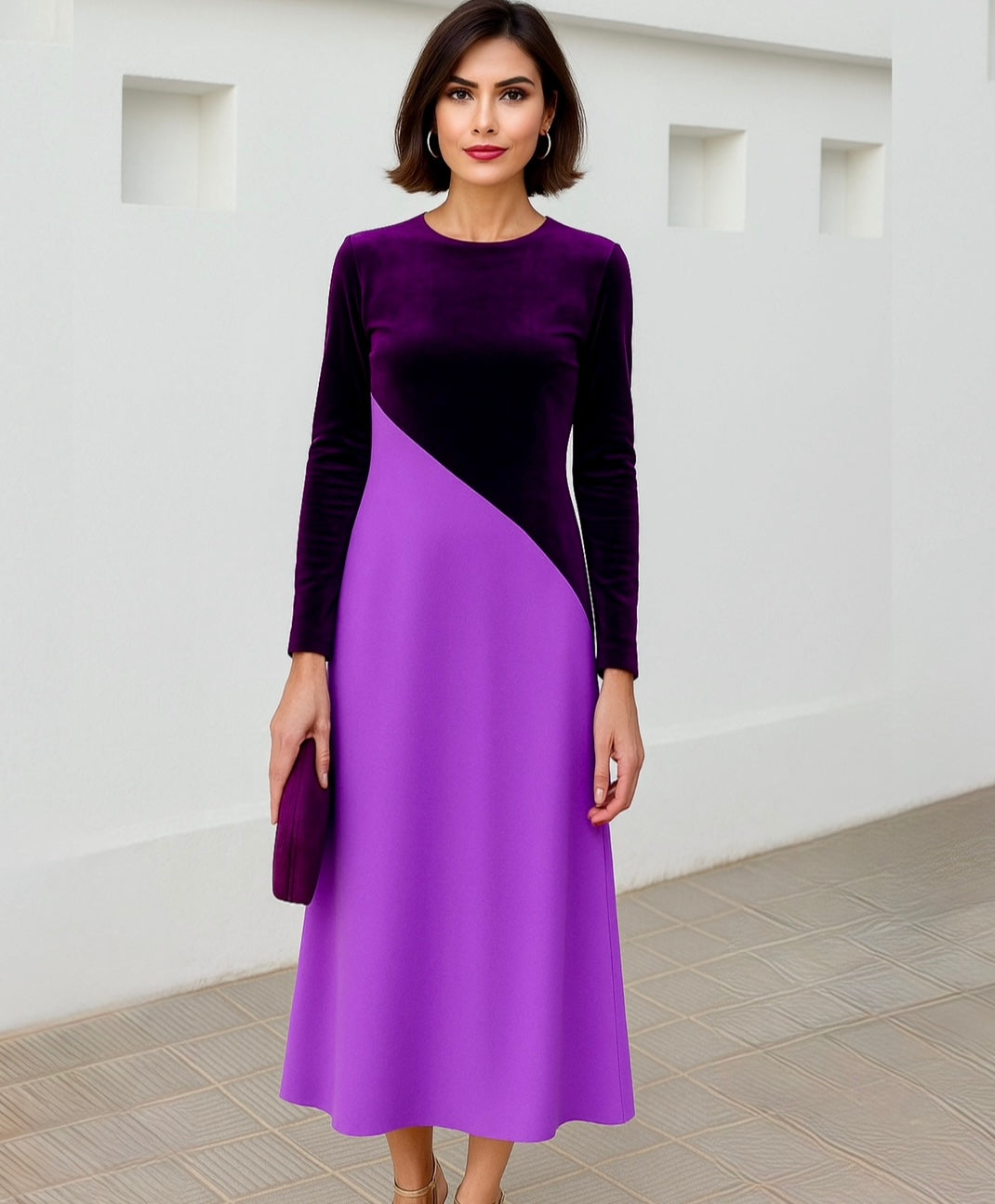 Vestido Camelia Malva