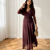 Vestido Talia marrón chocolate