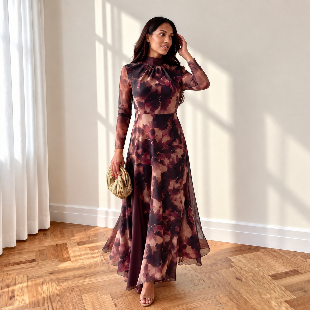 Vestido Berta Marrón