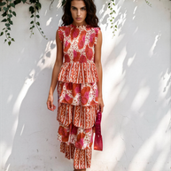 Vestido Tamara Blanco/Teja