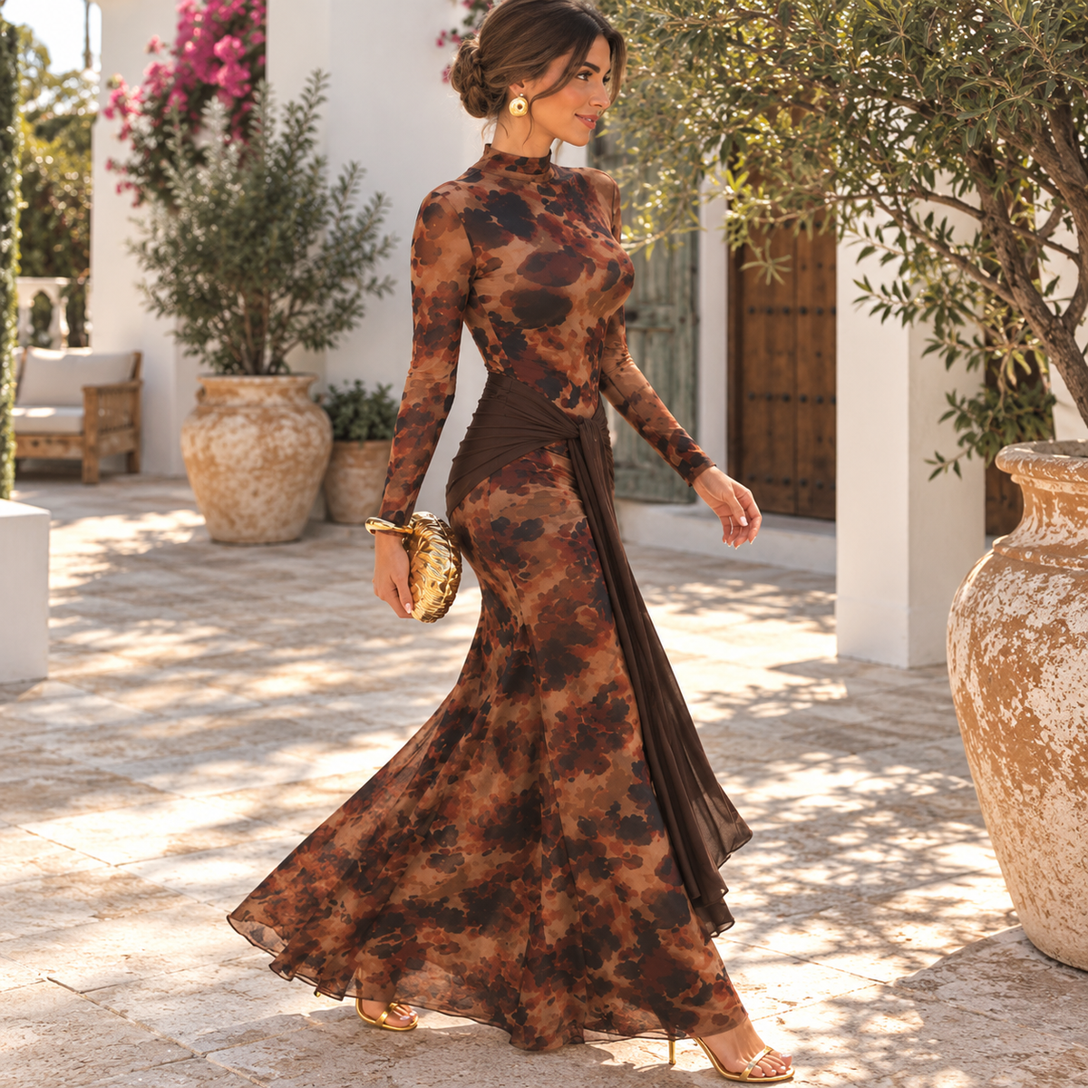 Vestido Naele marrón