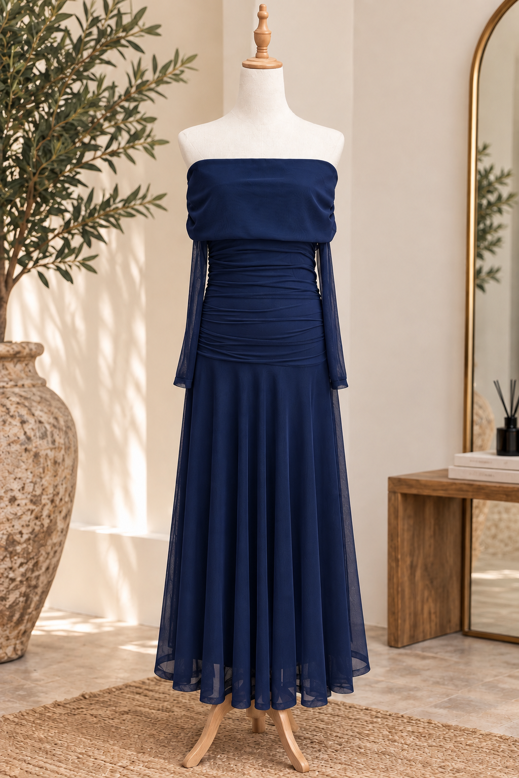 Vestido Teresa Azul Marino
