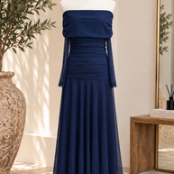 Vestido Teresa Azul Marino