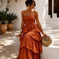 Vestido Candela Coral/caldera