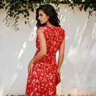 Vestido Alana Rojo Teja