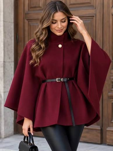 Chaqueta Capa Vega Burdeos