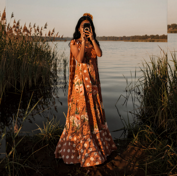 Vestido Guadiana Coral