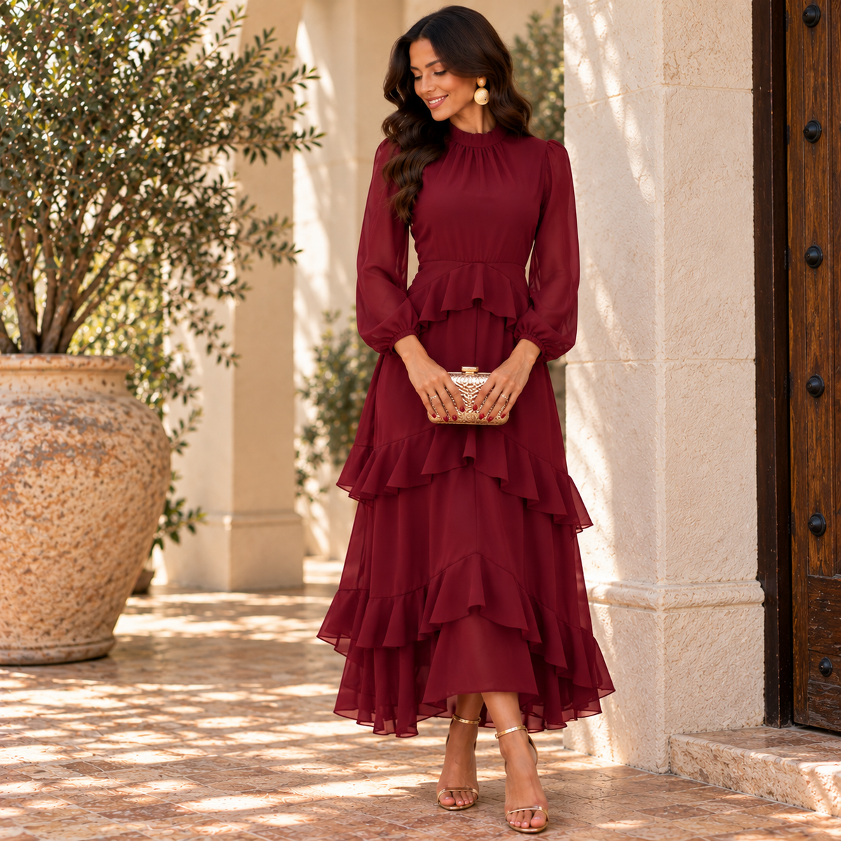 Vestido Cora Burdeos