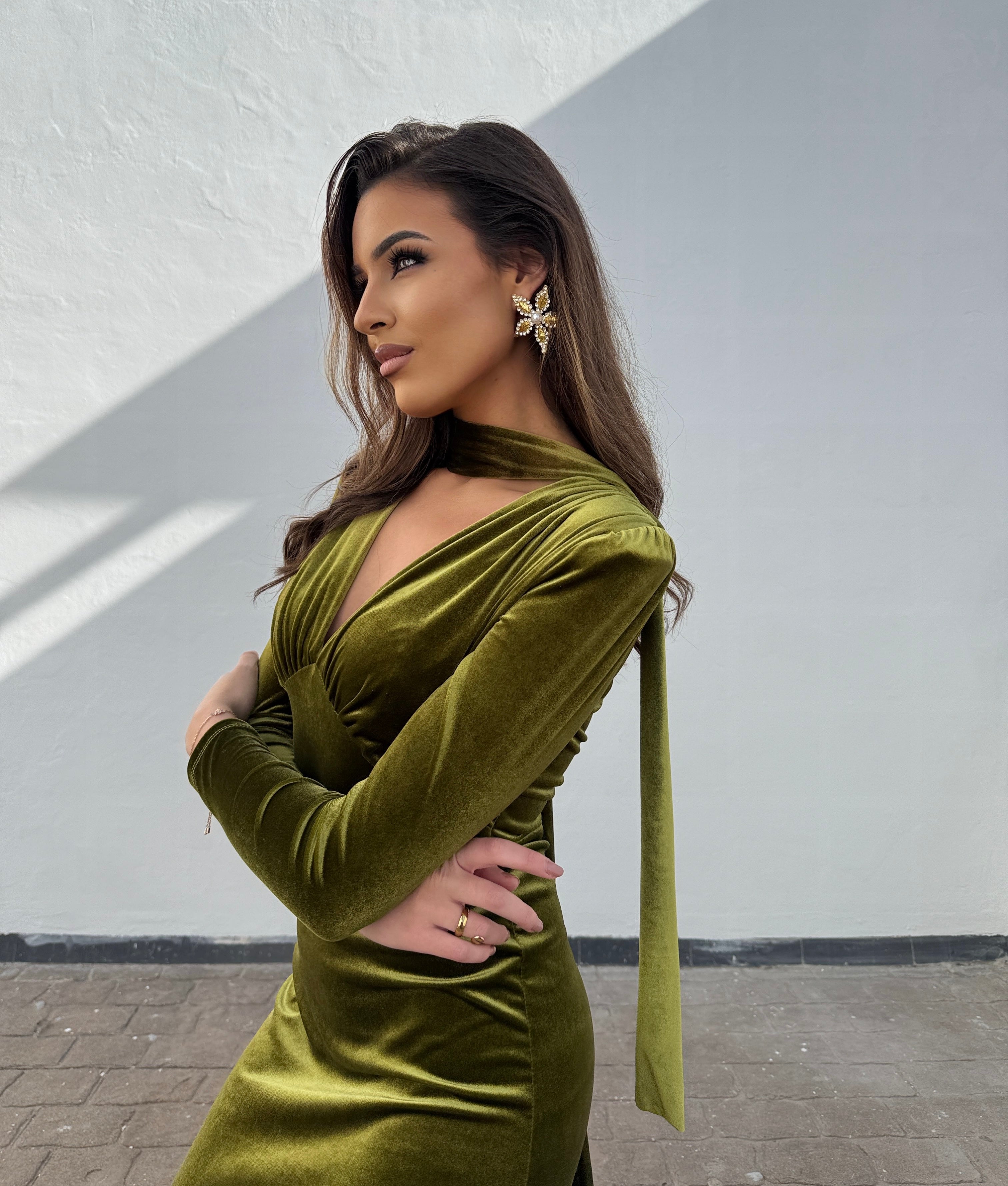 Vestido Nizar pistacho