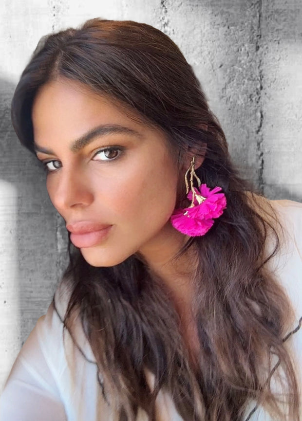 Pendientes Claveles Buganvilla