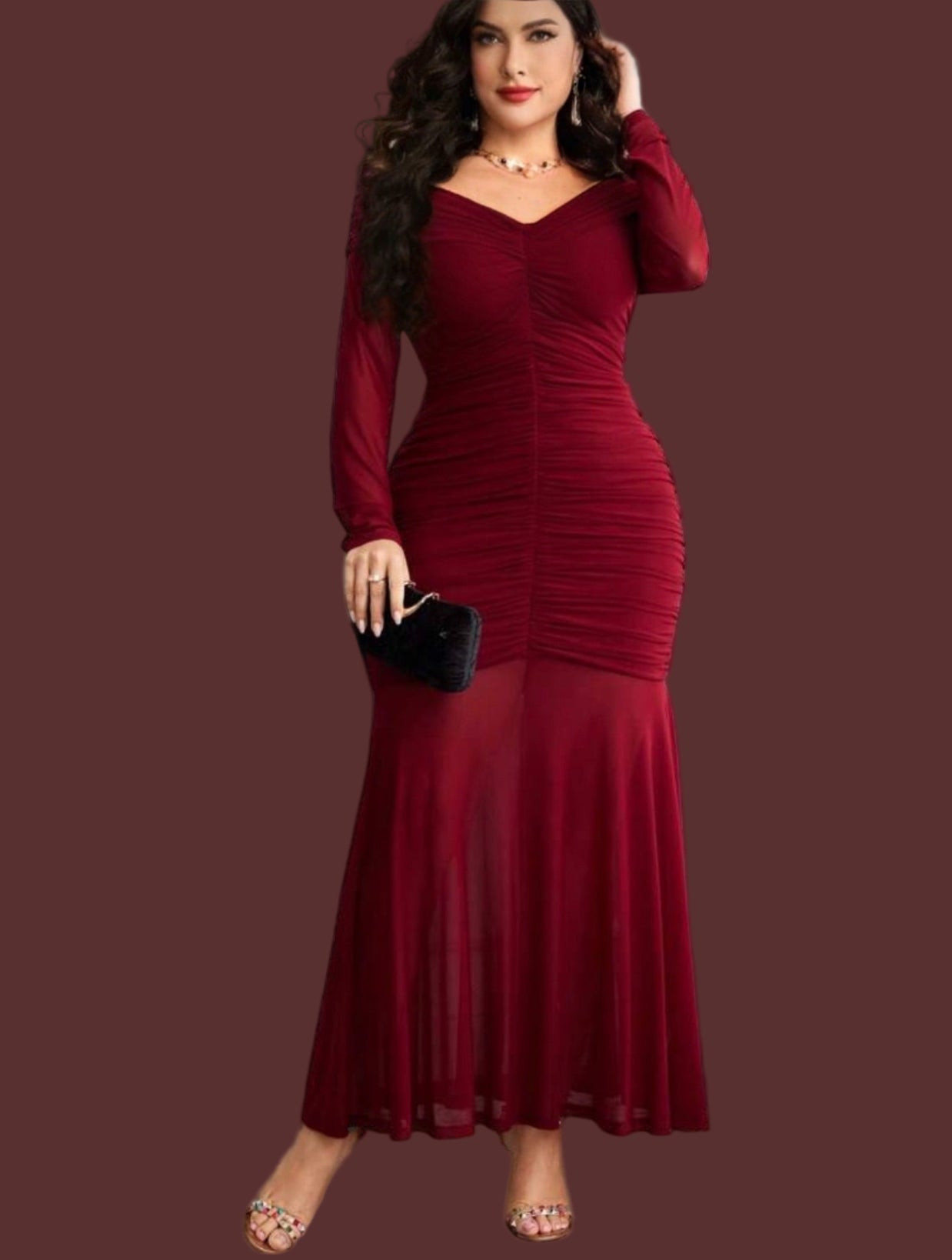 Vestido Lorena Burdeos