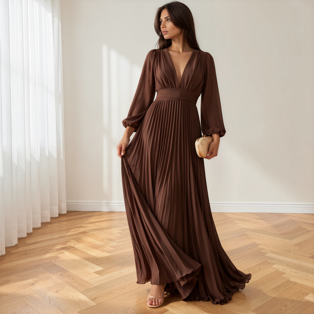 Vestido Valeria Marrón
